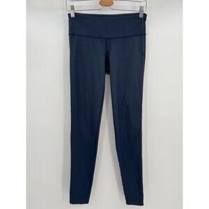 SALE Athleta Blue Twill Jegging Leggings Sz ST Tall Mid Rise Full Length